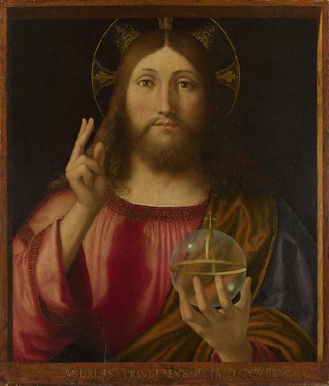 Andrea Previtali Salvator Mundi oil painting image